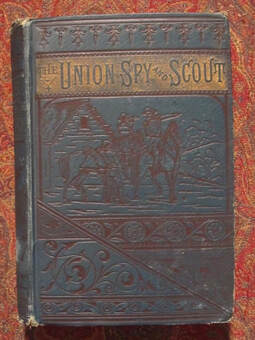 Union Spy and Scout Old Book with embossed leather cover